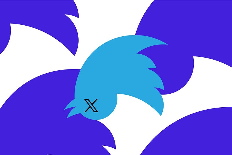 New Twitter logo transformation to X