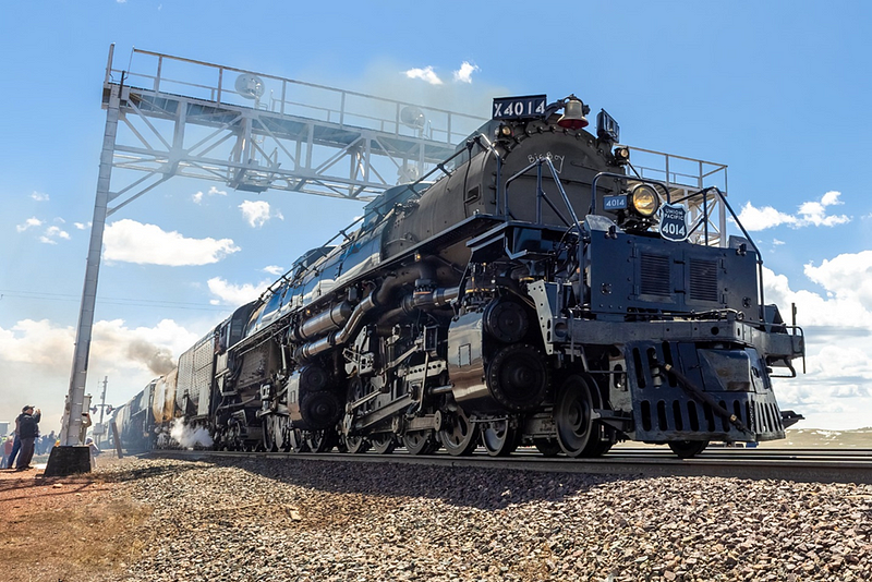 Union Pacific Big Boy locomotive 4014 during its inaugural run