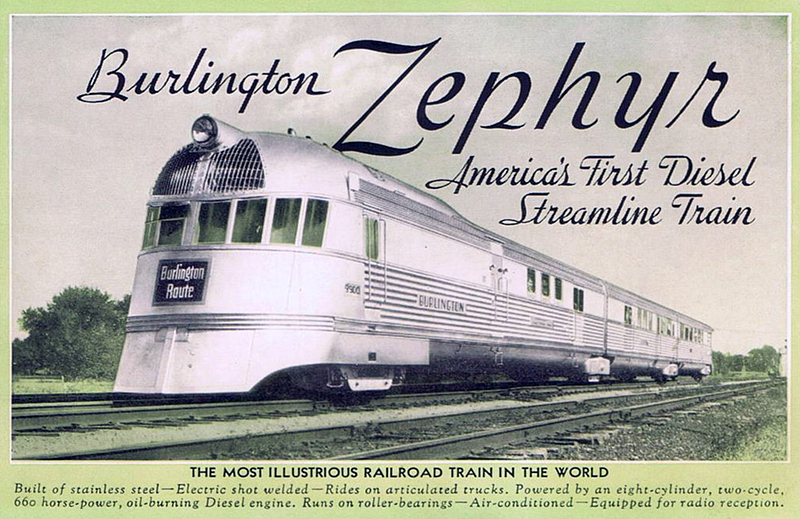 Pioneer Zephyr, the first diesel streamliner