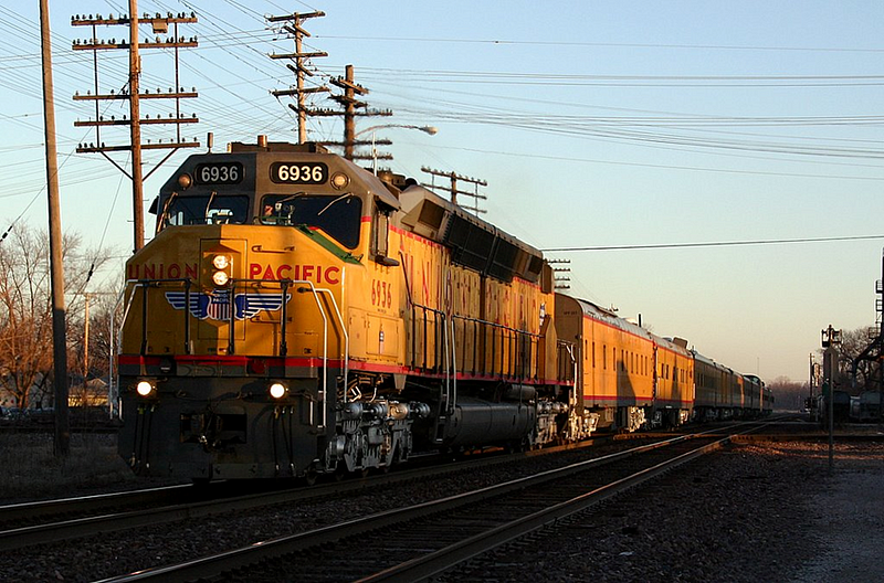 UP's Centennial locomotive 6936 in action