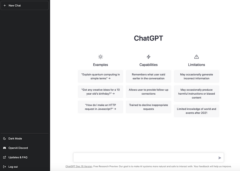 ChatGPT Interface Image