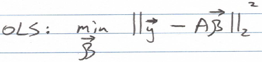 OLS regression objective function