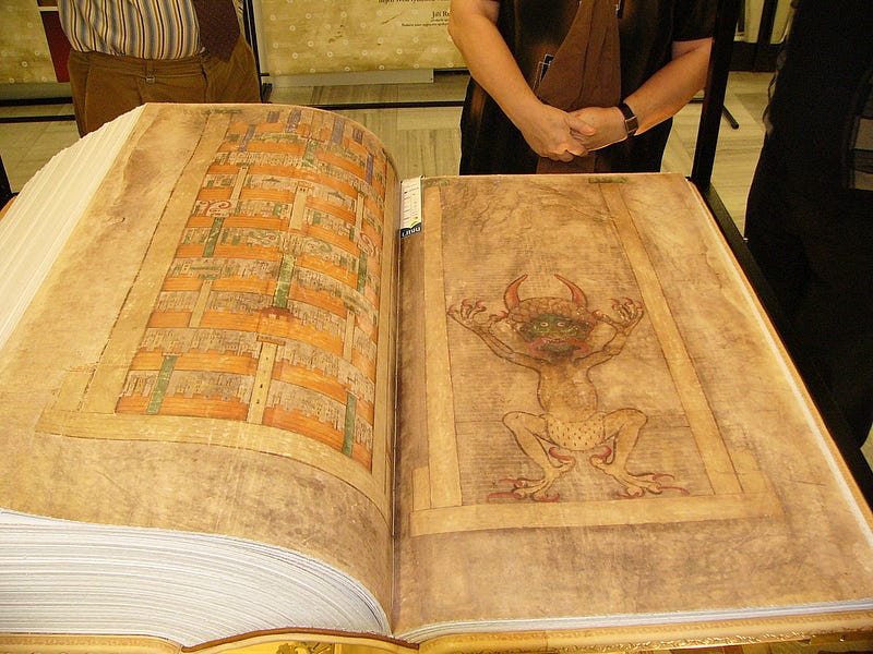 The impressive dimensions of the Codex Gigas.