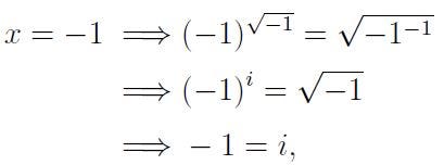 Validating x = 1