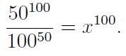 Solve for x in the equation