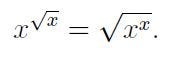 Solve for x in the equation