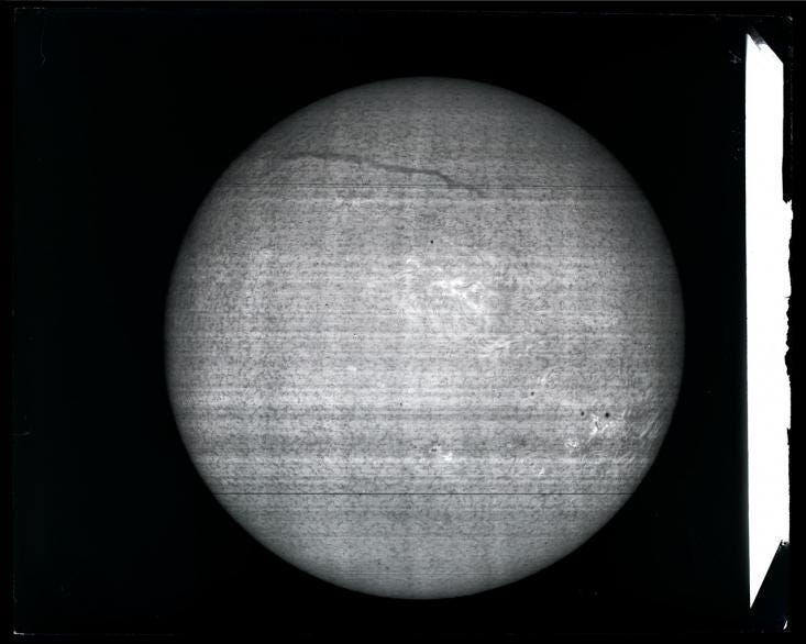 Photographic plate of solar magnetism