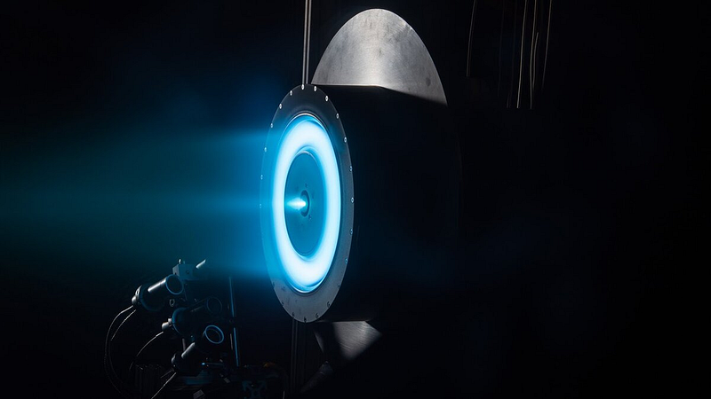 Illustration of the ion engine technology