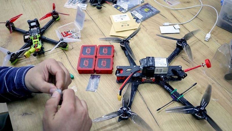 Ukrainian Soldiers with FPV Drones