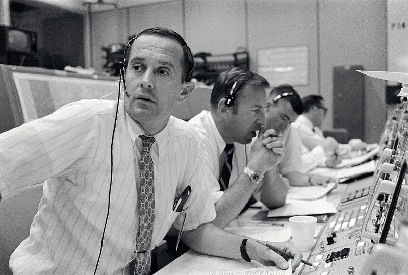 Apollo 11 mission control team in 1969