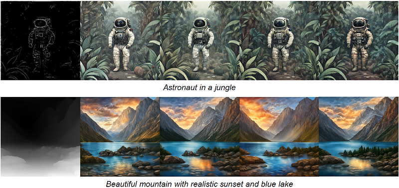 Results of image transformations with ControlNet