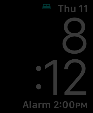 Sleep schedule interface on Apple Watch
