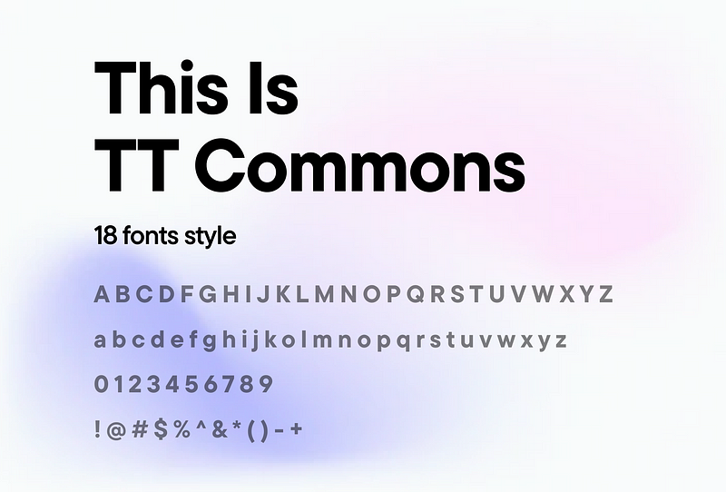 TT Commons font example