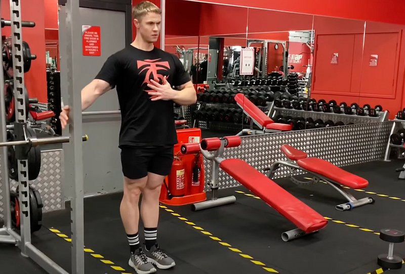 Performing the sissy squat for knee strength