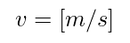 Equation for velocity measurement