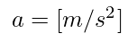 Equation for acceleration measurement