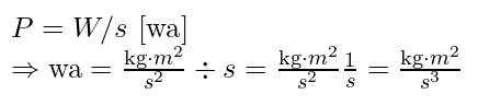 Equation for mechanical power