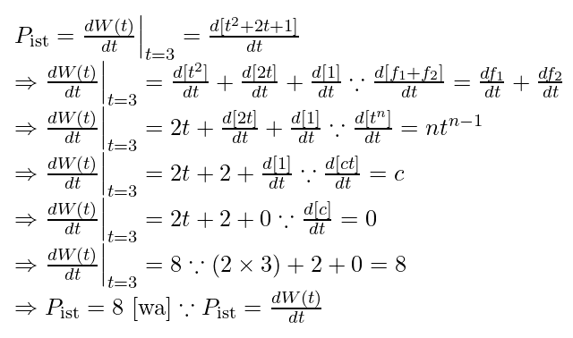 Derivation of power from work equation