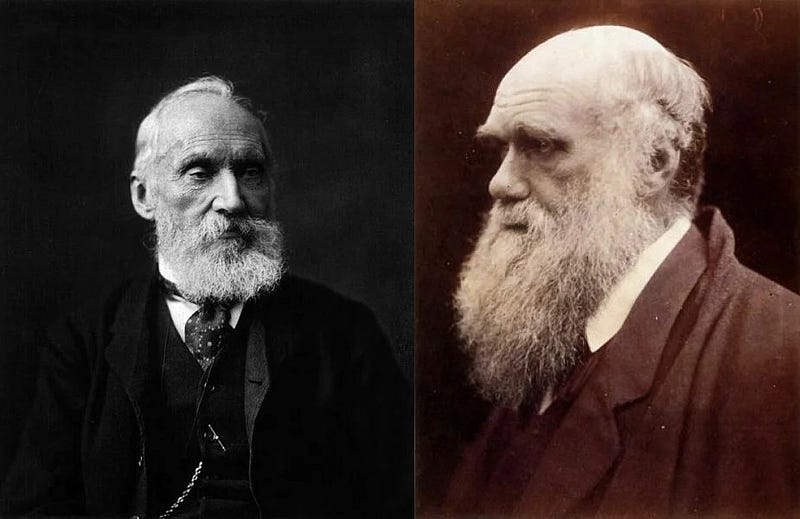 Lord Kelvin and Charles Darwin