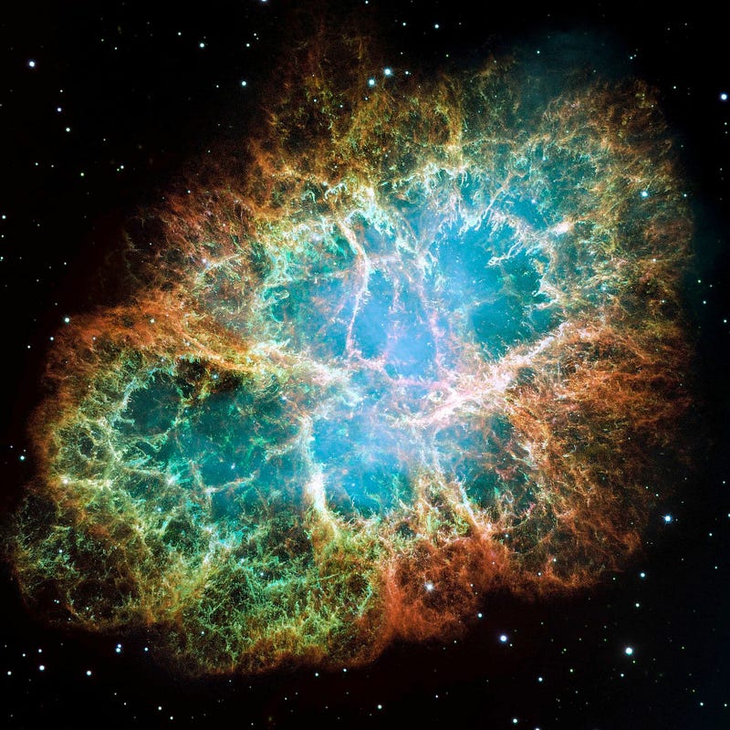 The Crab Nebula, a remnant of a supernova