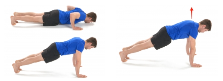 Visual guide for the Push-up Plus exercise