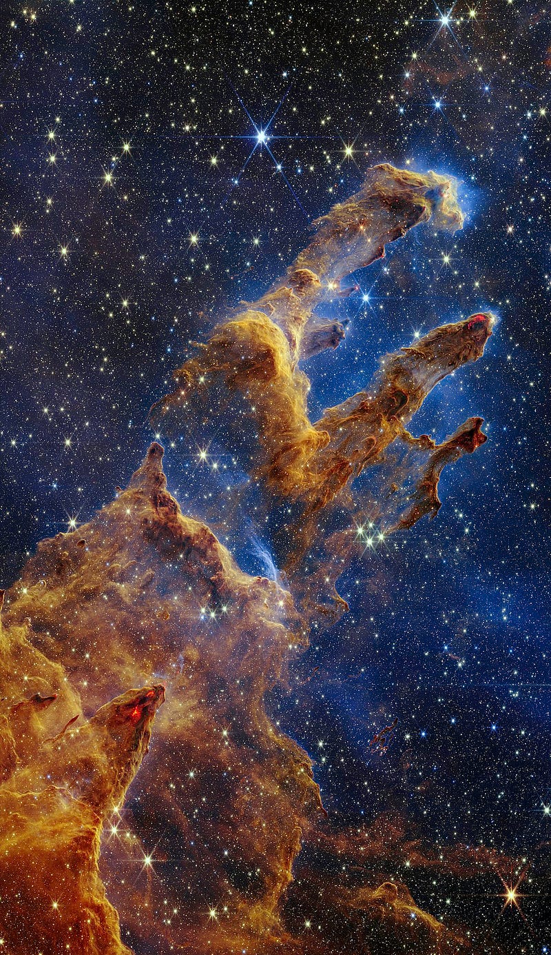 Dynamic view of the Pillars of Creation showcasing star formation