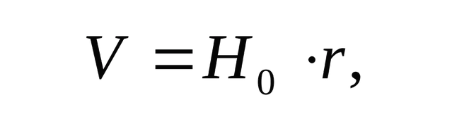 Edwin Hubble's depiction of galaxy recession