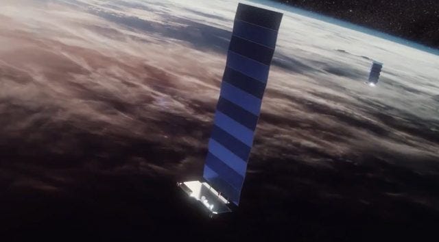 SpaceX Starlink satellite in low Earth orbit