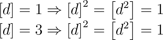 Residue class for d²