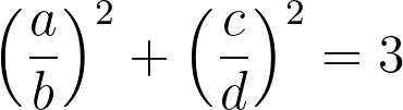 Rational points equation on the circle