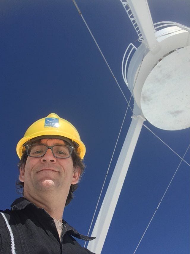 James Maynard at the Kitt Peak radio telescope