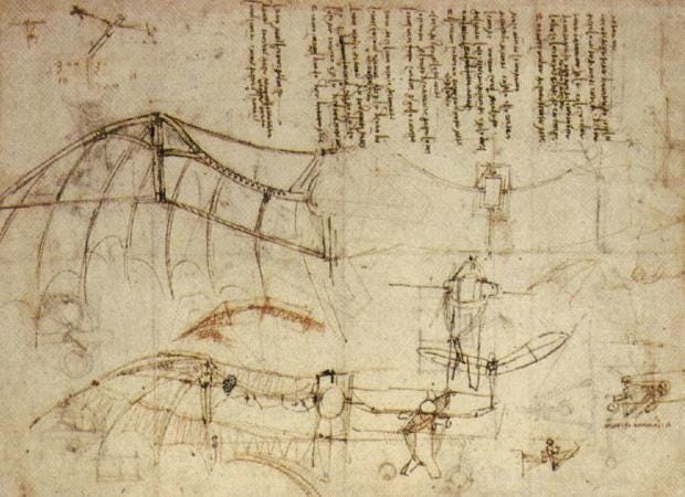 Da Vinci's flying machine concept