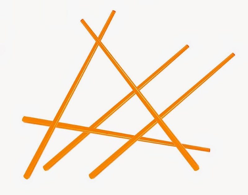 Demonstration of triangle angles on a flat surface