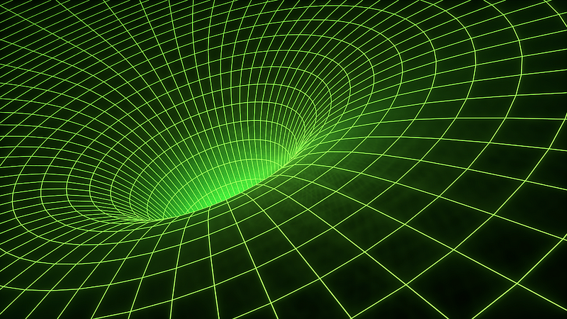 Curved spacetime around a black hole