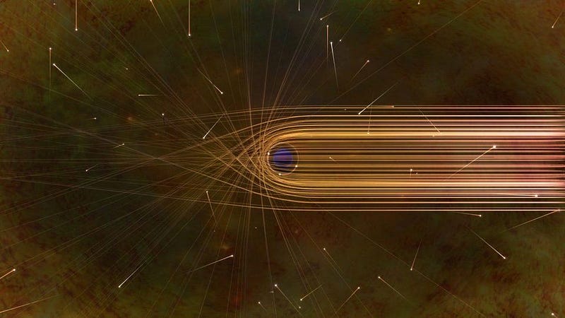 Photon paths near a black hole